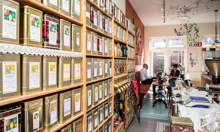 Wand vol potten koffie