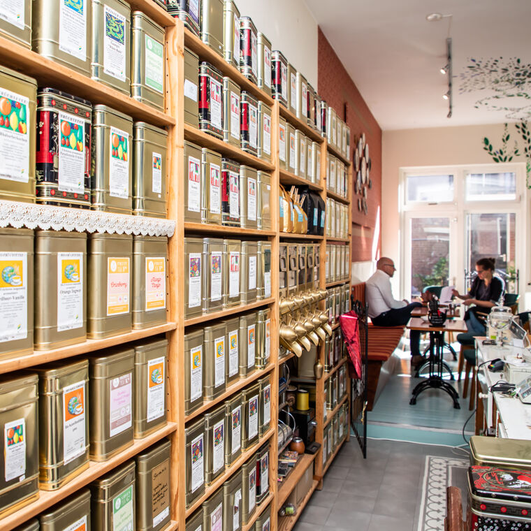 Wand vol potten koffie