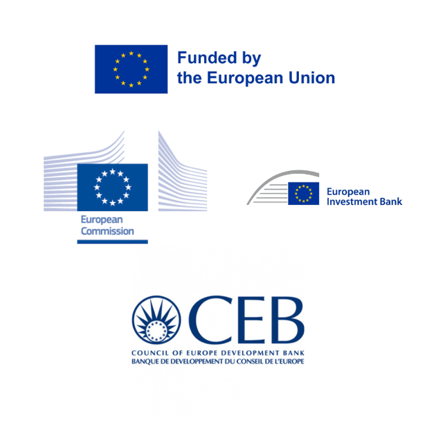 Europese unie logos op witte achtergrond