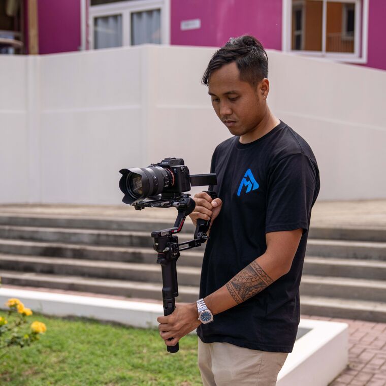 videograaf fiel met camera