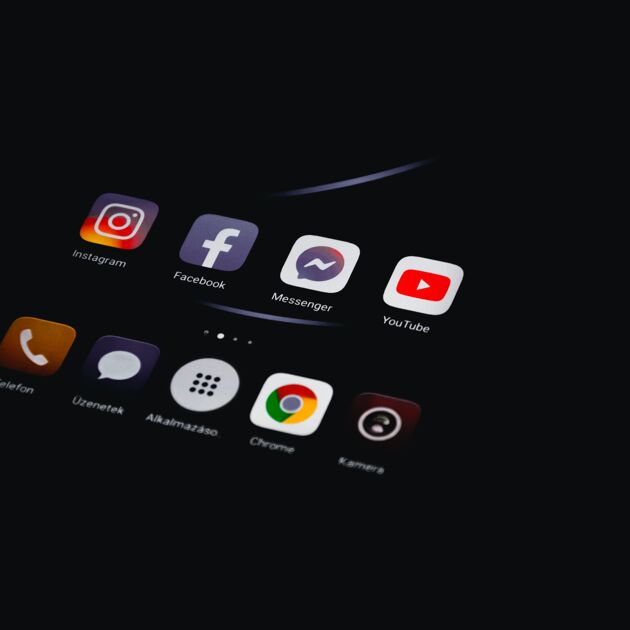 Logo's van social media apps naast elkaar 