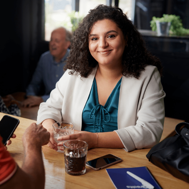 vrouw heeft een training van qredits gevolgd