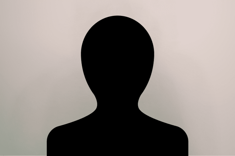 Zwart figuur als placeholder voor persoon foto