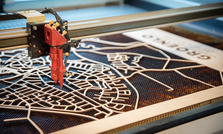Laser maakt 3D ontwerp