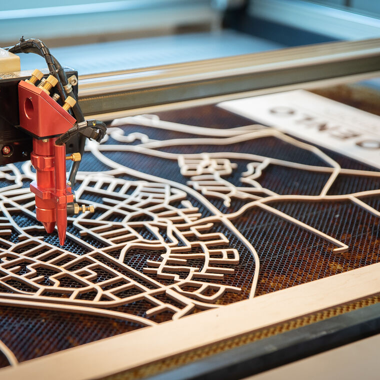 Laser maakt 3D ontwerp