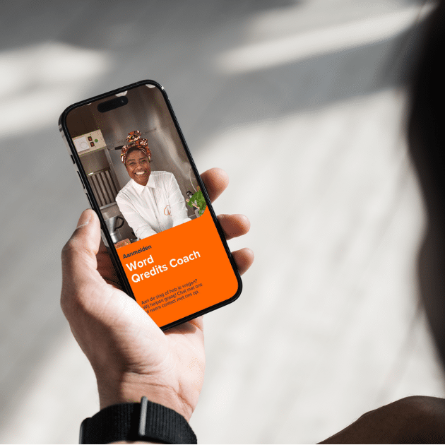 Mobiele afbeelding word qredits coach