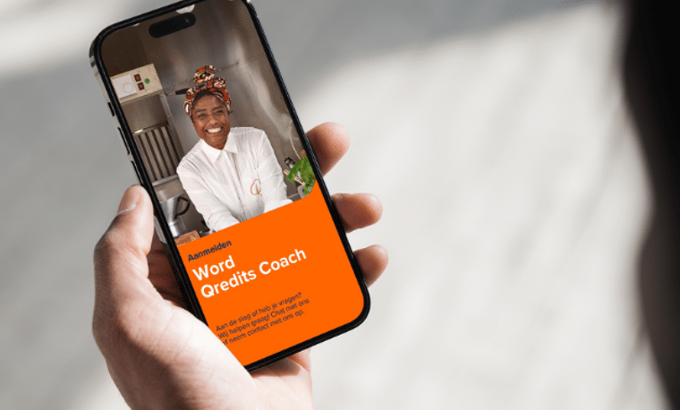 Mobiele afbeelding word qredits coach