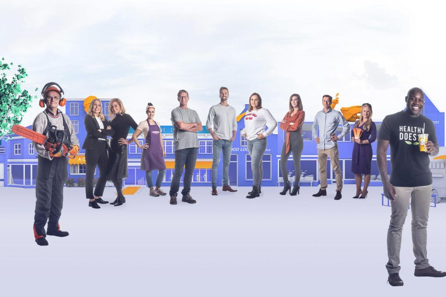 Qredits opgenomen pakket overheidssteun starters Groep met mensen staan op een rijtje