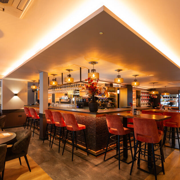 De bar van het restaurant De Sous-Chef in Woudenberg.